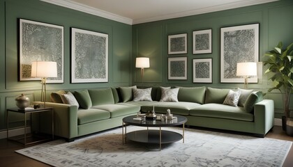 Photo interior modern design room 3d illustration;