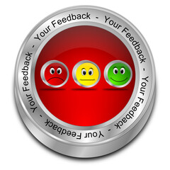 Your Feedback Button - 3D illustration