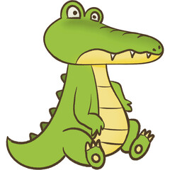 Sitting crocodile