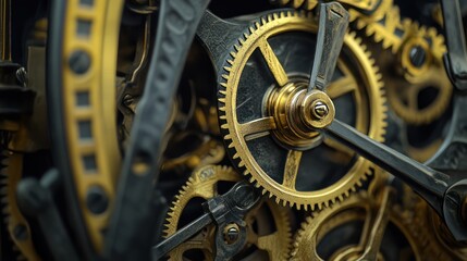 Fototapeta premium Intricate Clockwork Mechanism