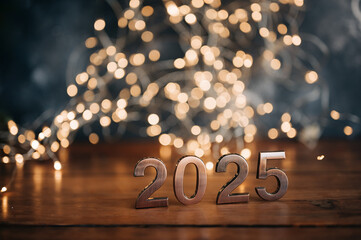 2025 text background. New year and business concept strategy.