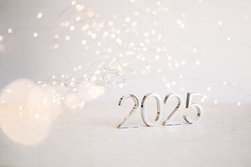 2025 text background. New year and business concept strategy.
