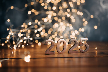 2025 text background. New year and business concept strategy.
