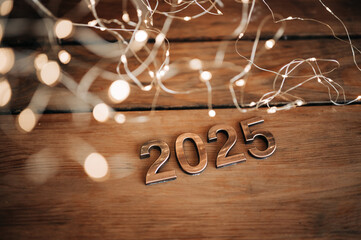 2025 text background. New year and business concept strategy.