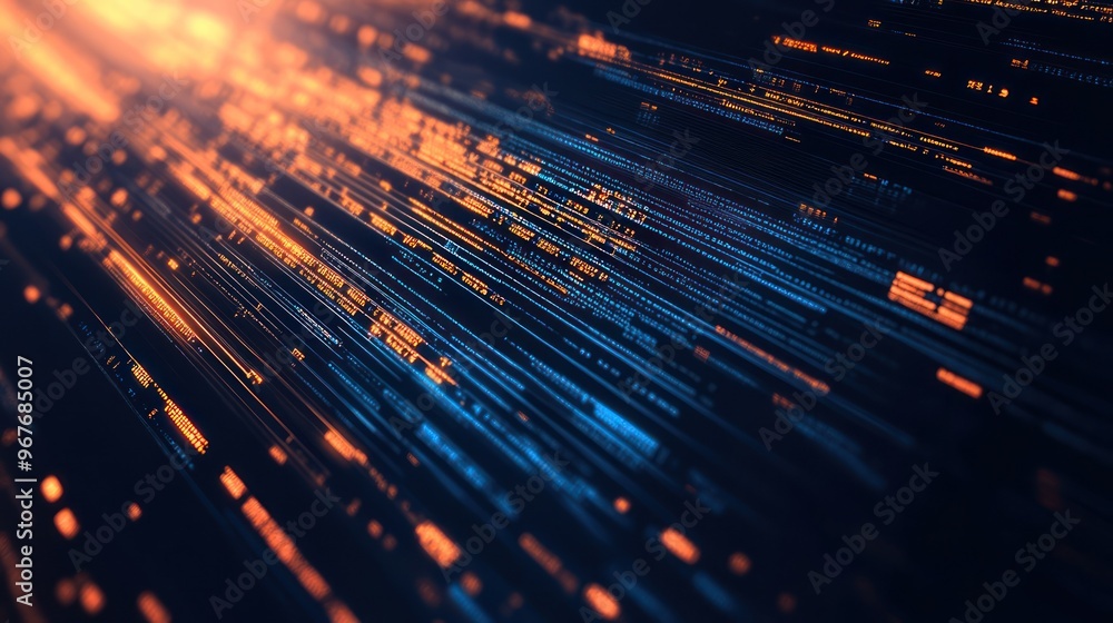 Poster abstract digital data stream