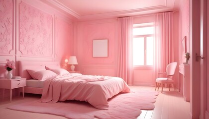 Photo interior modern design room 3d illustration;