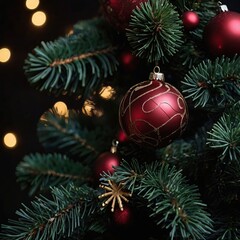 A Christmas greeting card Christmas border with copy space festive background