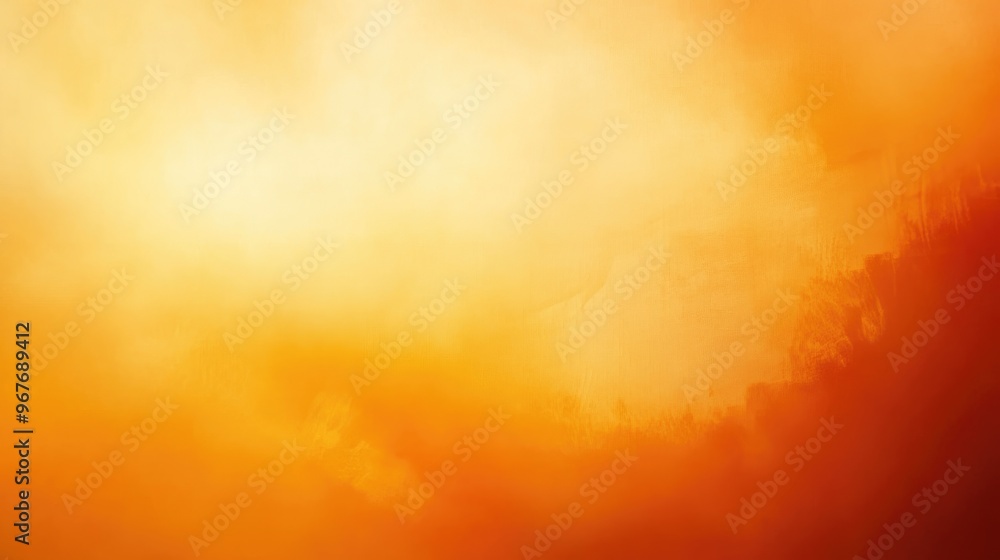 Poster clean orange background fading into a soft light gradient, offering a warm and dynamic visual.