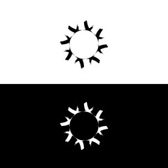 Circle creative vector logo illustration