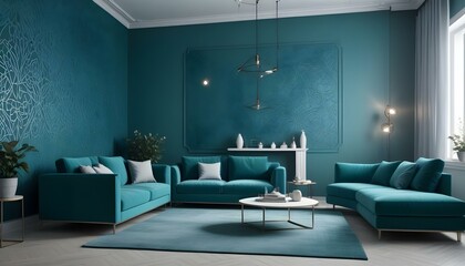 Photo interior modern design room 3d illustration;