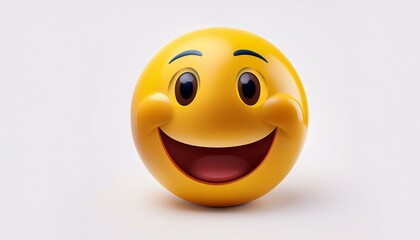 Fototapeta premium realistic emoji white backgraund