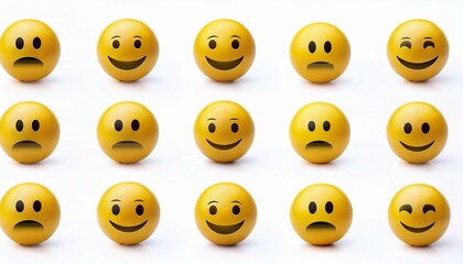 Fototapeta premium realistic emoji white backgraund