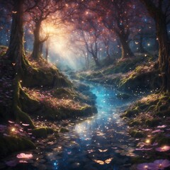 Obraz premium forest in the night