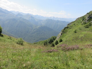 Col d'Agnes, Aules-les-Bains, Ariège, Occitanie, France, Pyrénées.