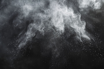white smoke on a black background 