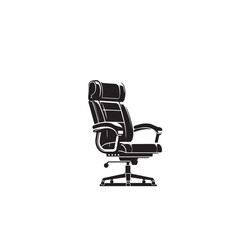 Chair silhouette. Chair vector design isolated on white background.