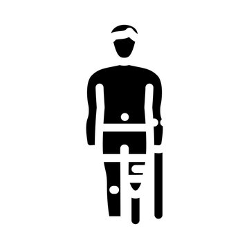 limb amputation surgery glyph icon vector. limb amputation surgery sign. isolated symbol illustration