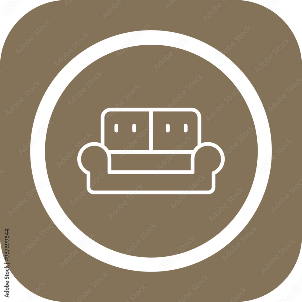 Poster Sofa Vector Icon Design