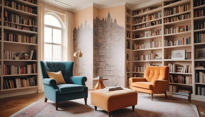 Photo interior modern design room 3d illustration;