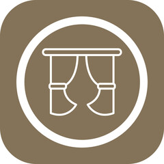 Curtains Vector Icon Design