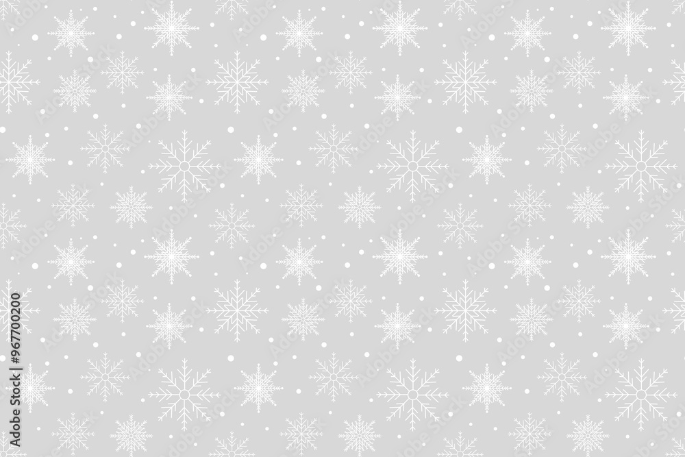 Poster winter snowflake background. christmas snowflake seamless pattern