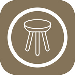Stool Vector Icon Design