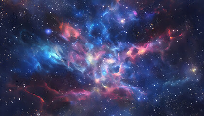 Fototapeta premium Stary night cosmos. Colorful space galaxy cloud nebula. Universe science astronomy. Supernova background wallpaper