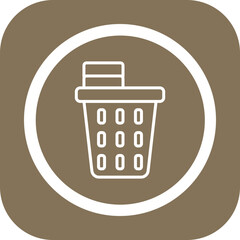 Laundry Basket Vector Icon Design