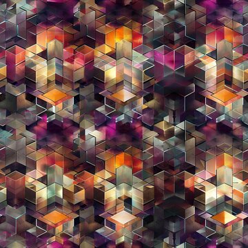 Abstract geometric pattern with vibrant colors.