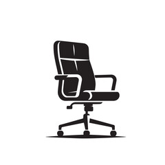 Chair silhouette. Chair vector design isolated on white background.