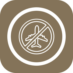 No Travelling Vector Icon Design