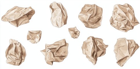 Naklejka premium Stippled effect fluid shapes. Abstract halftone elements, retro grunge y2k geometric icons, with newspaper bitmap textures. Illustrations for collage stickers, music covers.