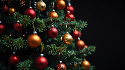New Free Close-up on a beautifully decorated Christmas tree best Background 