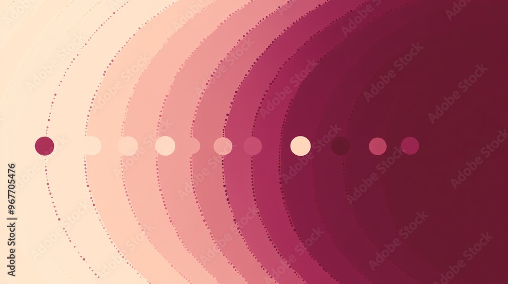 Aufkleber Symmetry in motion with geometric shapes like circles and lines forming a fluid abstract pattern Gradient colors enhance the sense of movement and modernity Large space for text in center Stock Photo
