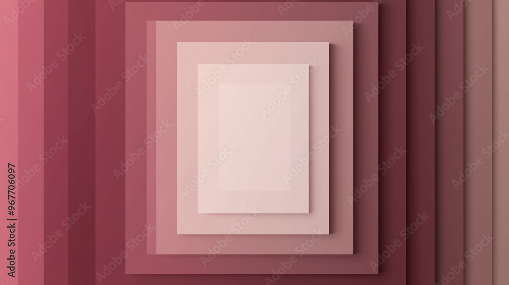 Aufkleber Dynamic abstract 3D forms in layered cubes and pyramids giving depth and a futuristic feel with sharp lines and shadow interplay Large space for text in center Stock Photo with copy space