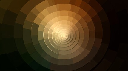 Symmetry in motion with geometric circles and triangles flowing seamlessly Gradient colors give the illusion of continuous movement Large space for text in center Stock Photo with copy space