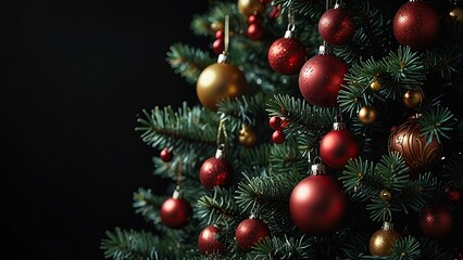 New Free Close-up on a beautifully decorated Christmas tree best Background 