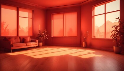 Photo interior modern design room 3d illustration;
