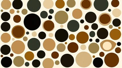 Retro geometric pattern featuring bold triangles and circles in vintage colors such as mustard and teal Nostalgic yet modern Large space for text in center Stock Photo with copy space