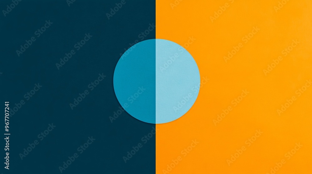 Poster Retro-inspired geometric pattern featuring bold circles and lines in vibrant retro colors creating a nostalgic yet fresh design Large space for text in center Stock Photo with copy space