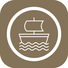 Galleon Vector Icon Design