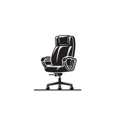 Chair silhouette. Chair vector design isolated on white background.
