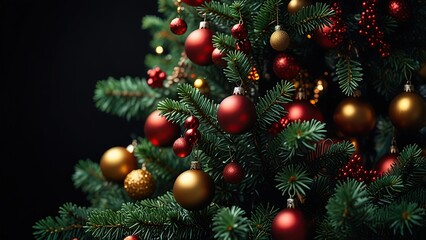 New Free Close-up on a beautifully decorated Christmas tree best Background 