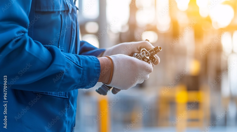 Aufkleber precision engineering a technicians hands mastering turbine generator maintenance - capturing the ar