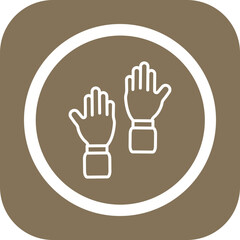 Hand up Vector Icon Design