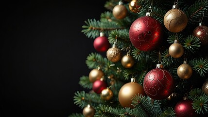 New Free Close-up on a beautifully decorated Christmas tree best Background 
