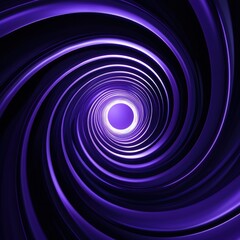 Obraz premium Abstract Purple Spiral Tunnel with Illuminated Center Creating a Sense of Depth and Movement.