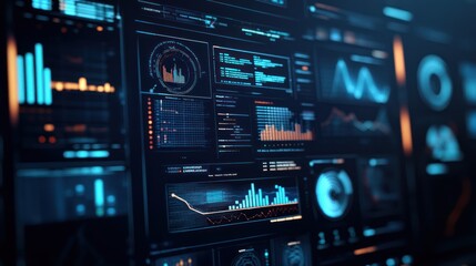 Obraz premium Futuristic Data Visualization Interface