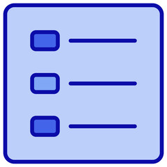 Obraz premium Menu Blue Icon