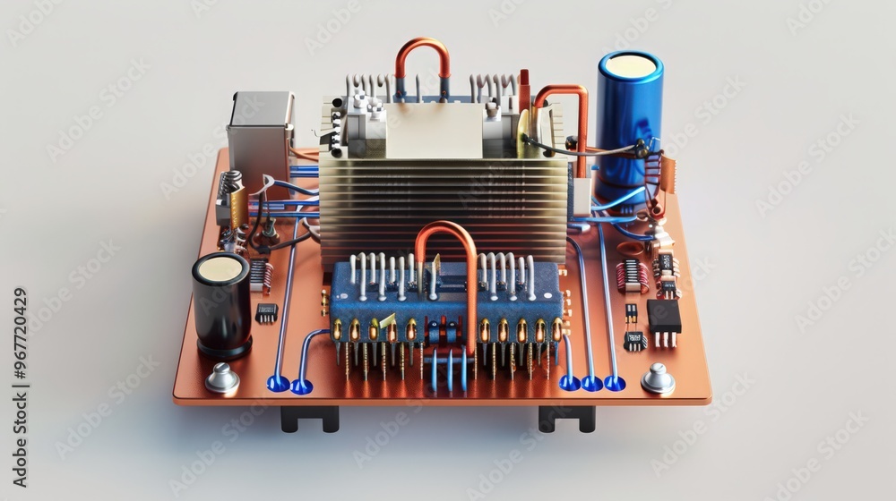 Aufkleber cross-section of a step-up (boost) converter circuit, illustrating how it increases input voltage to